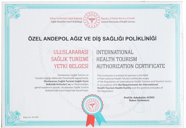 Antalya Sağlık Turizmi Sertifikası